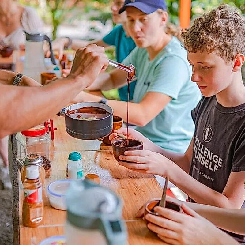 Sensory experience learning about cocoa and the chocolate culture in Costa Rica.