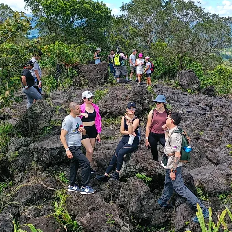 Hike along the lava trails of Arenal Volcano with panoramic views.